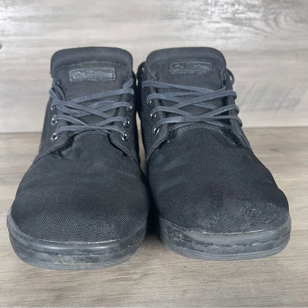Dr Martens Doc Men’s 9 Black Canvas Belmont 5 Eye Boot Ankle Chukka Casual Shoes